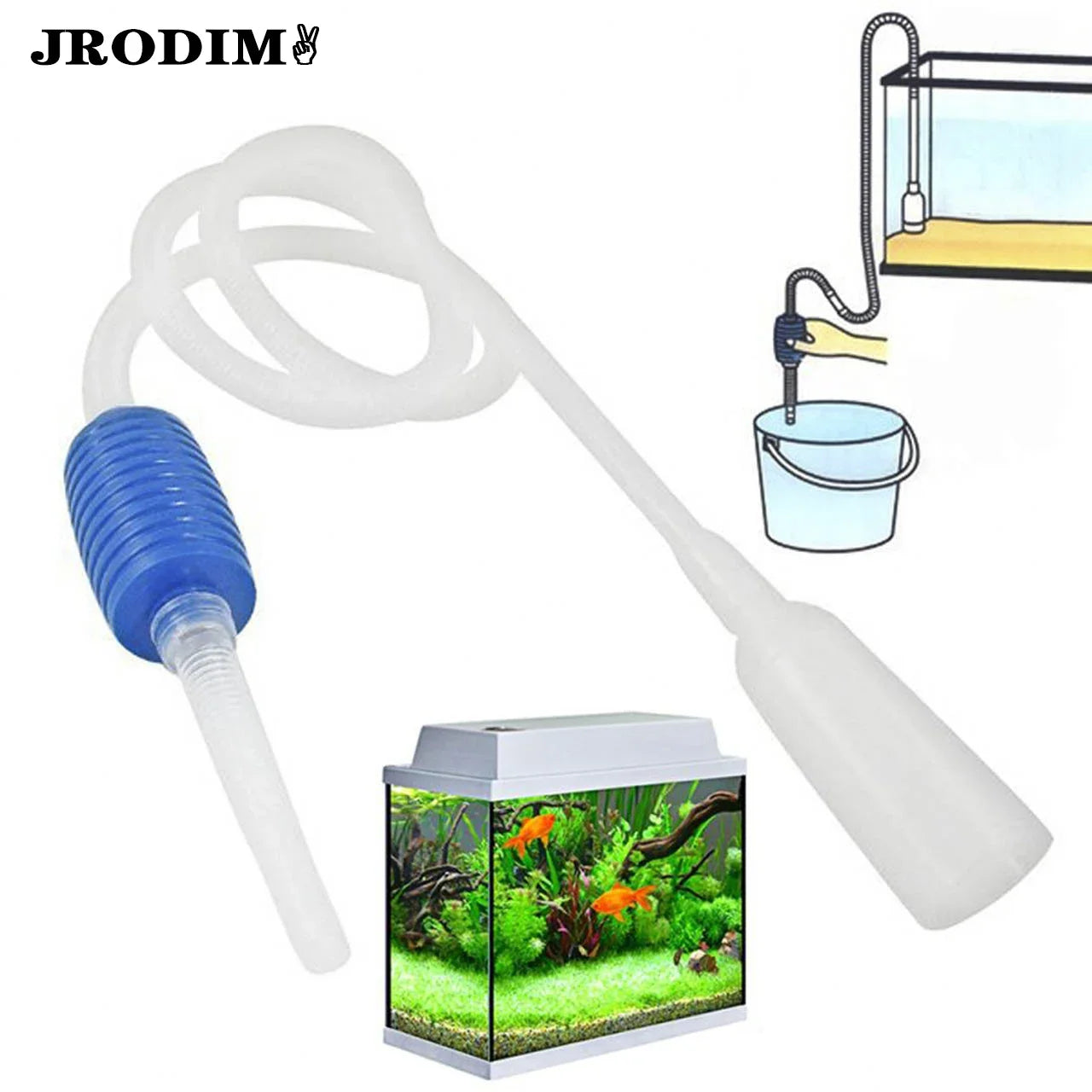 Semi-Automatic Aquarium Clean Vacuum Water Change Changer Gravel Aquarium Simple Fish Tank Vacuum Siphon Pump Cleaner