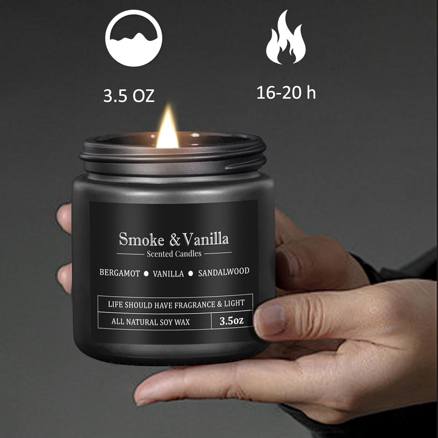 8 Pack Scented Candles for Men, Masculine Candle Gift Set with Smoky & Woody Scents, Soy Wax Aromatherapy Candles for Home, Birthday Gift for Him, Boyfriend, Spring Candles