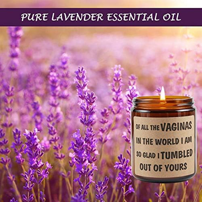 Lavender Scented Soy Candles for Mom, Funny Mom Gift Ideas for Mothers Day & Birthday