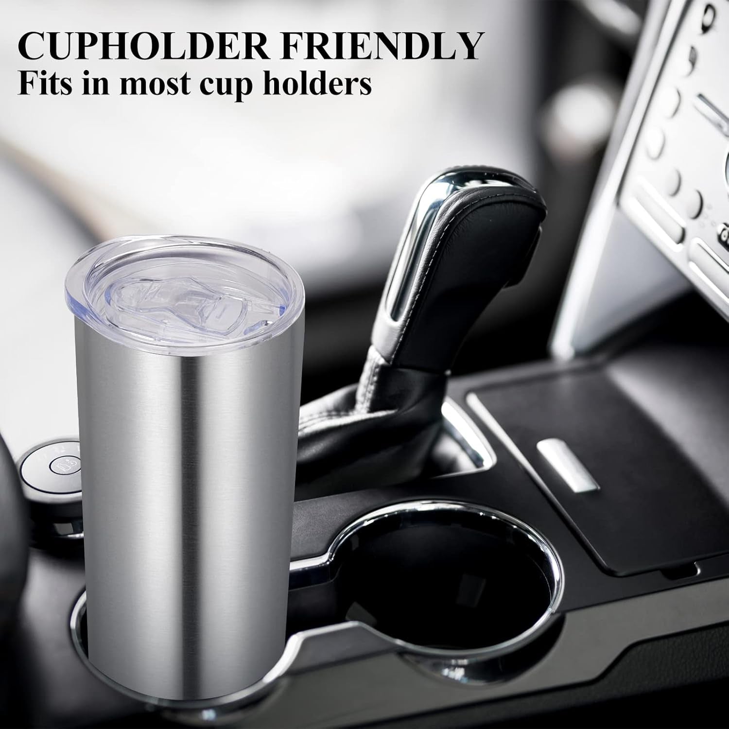 Stainless Steel Tumblers Bulk 6 Pack, 20 Oz Vacuum Insulated Skinny Tumblers with Lid and Straw, Double Wall Coffee Mug, Travel Water Cup