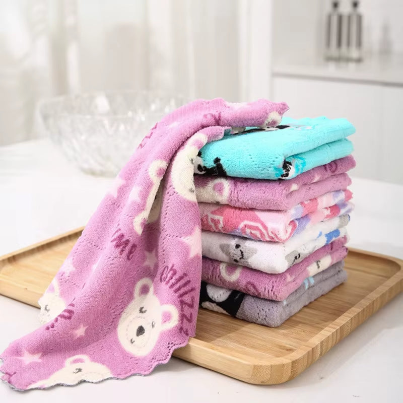 New Microfiber Cleaning Cloth Kitchen Towel Set Dish Towel for Kitchen Items Household Tools Dish Washing Cloth Absorbent Rags