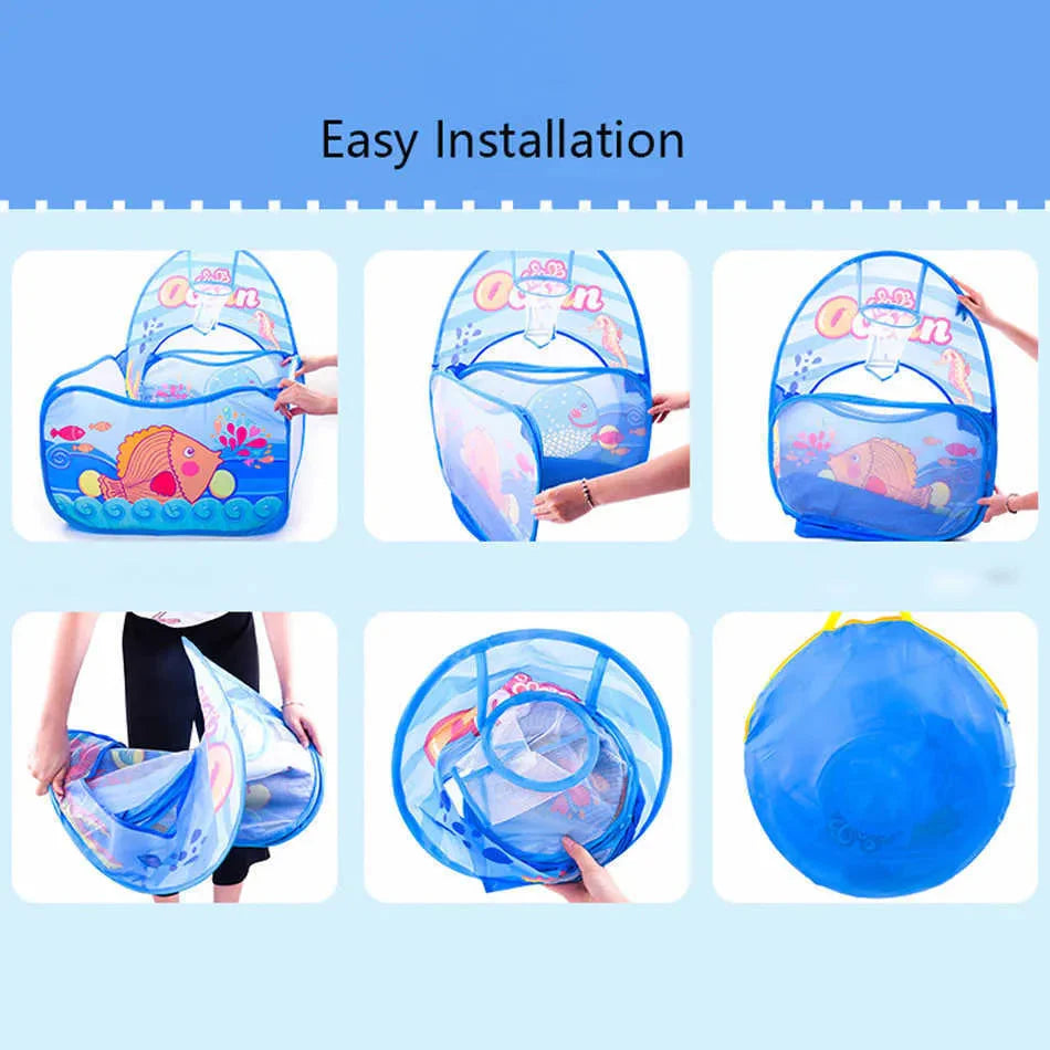 50% RABATT | Kidzone™ | 3-In-1 Spielzelt Mit Tunnel & Bällebad Für Aktive Kinder