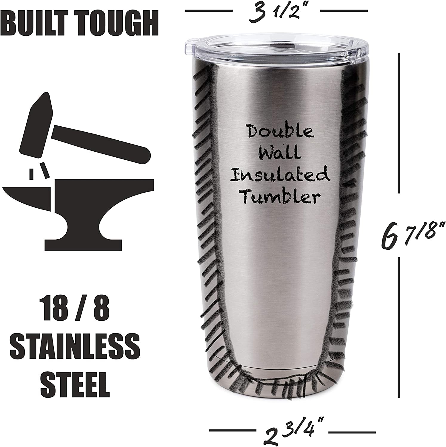 Labrador 20 Oz. Stainless Steel, Vacuum Insulated Tumbler with Spill Proof Lid - 3D Print - Insulated Travel Mug for Hot or Cold Drinks (Labrador Yellow Tumbler)