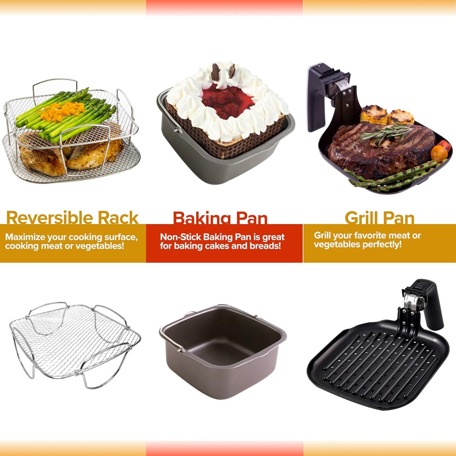 6 QT Air Fryer Accessories (Ultimate Kit)