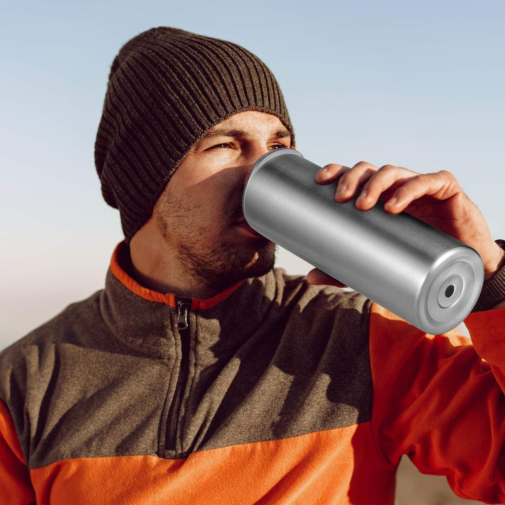 Stainless Steel Tumblers Bulk 6 Pack, 20 Oz Vacuum Insulated Skinny Tumblers with Lid and Straw, Double Wall Coffee Mug, Travel Water Cup